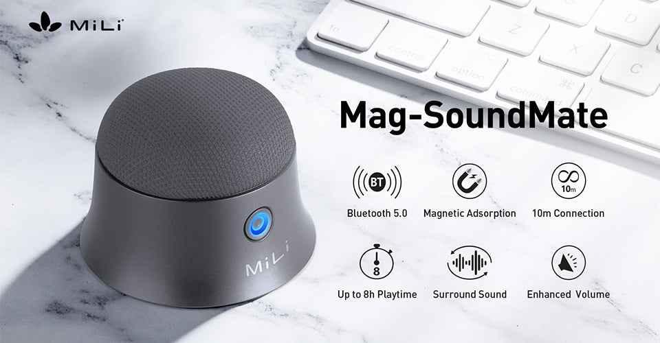 MiLi Mag Soundmate Mini MagSafe Bluetooth Speaker - Black MiLi Mag Soundmate Mini MagSafe Bluetooth Speaker - Black